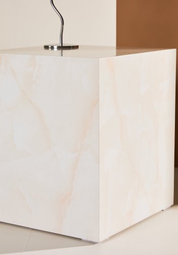 VENTURE DESIGN York hyt salongbord - lys gul / marmorlignende MDF