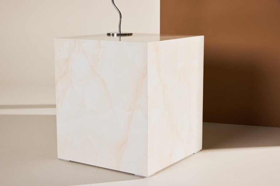 VENTURE DESIGN York hyt salongbord - lys gul / marmorlignende MDF