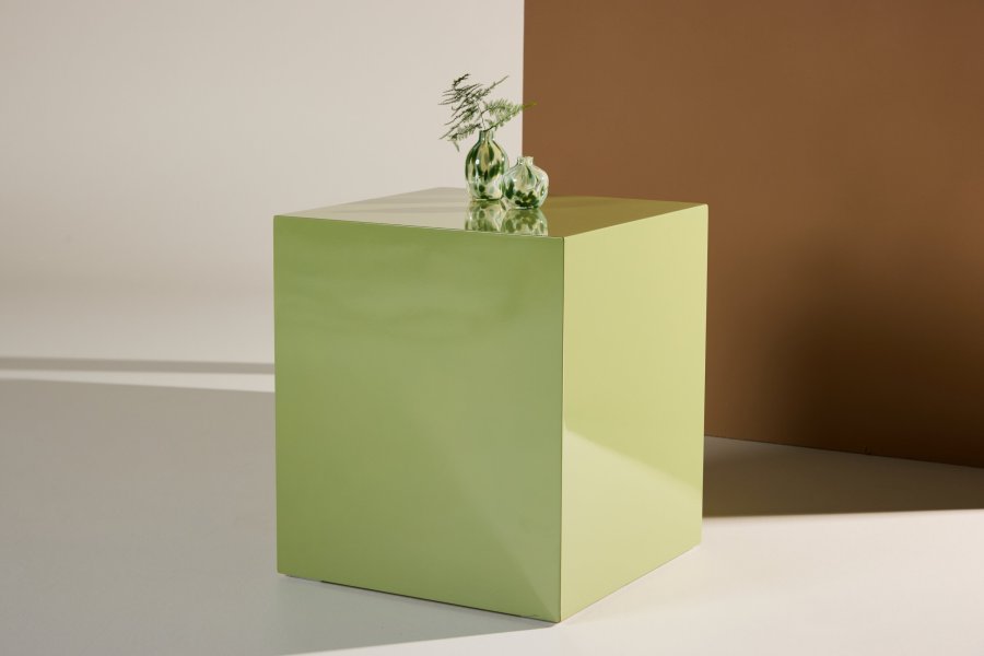 VENTURE DESIGN York hyt salongbord - lysegrnn / glanset MDF