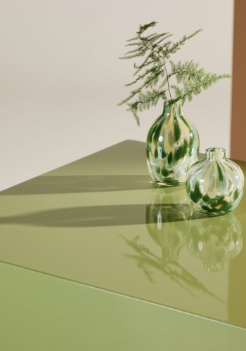 VENTURE DESIGN York hyt salongbord - lysegrnn / glanset MDF