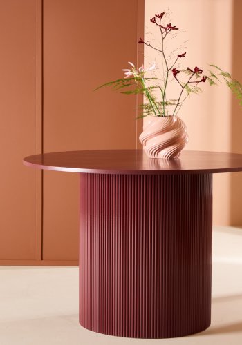 VENTURE DESIGN Lenox spisebord - Burgunder ben / Burgunder MDF, finr