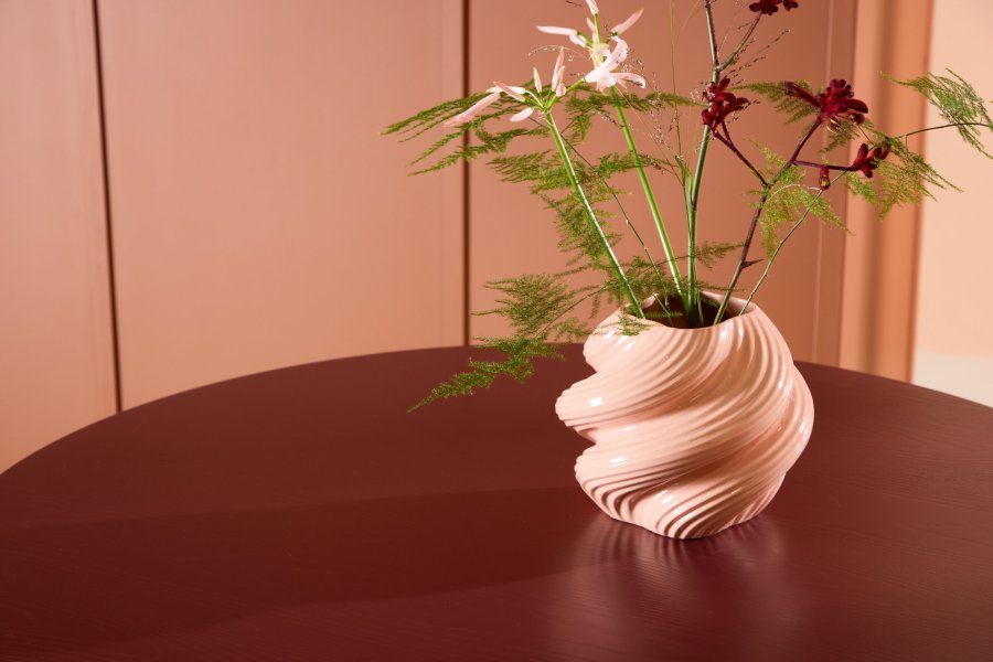 VENTURE DESIGN Lenox spisebord - Burgunder ben / Burgunder MDF, finr