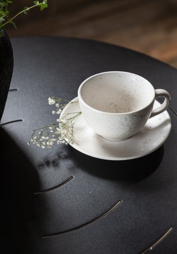 VENTURE DESIGN Bacong utendrs kafbord, rundt - svart stl (60)