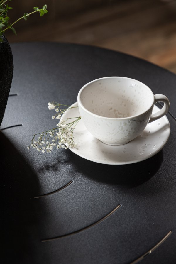 VENTURE DESIGN Bacong utendrs kafbord, rundt - svart stl (60)