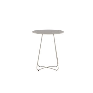 VENTURE DESIGN Bacong utend�rs kaf&eacute;bord, rundt - beige st�l (�60)