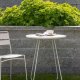 VENTURE DESIGN Bacong utend�rs kaf&eacute;bord, rundt - beige st�l (�60)