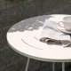 VENTURE DESIGN Bacong utend�rs kaf&eacute;bord, rundt - beige st�l (�60)