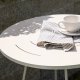 VENTURE DESIGN Bacong utend�rs kaf&eacute;bord, rundt - beige st�l (�60)