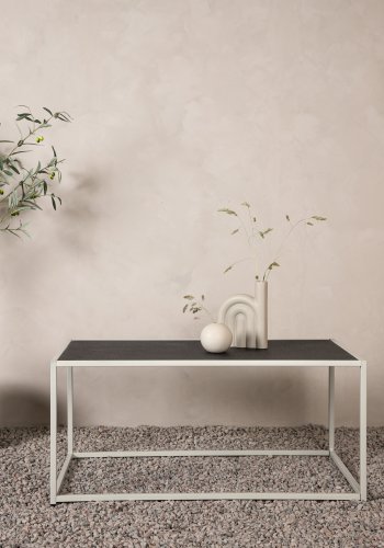 VENTURE DESIGN Siaton utendrs salongbord, rektangulrt - mrkegr og hvit (60x110)
