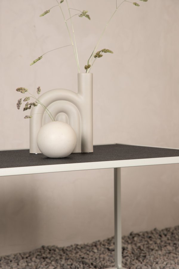 VENTURE DESIGN Siaton utendrs salongbord, rektangulrt - mrkegr og hvit (60x110)