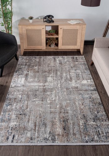 TEPPI Leo gulvtppe m. mnster, rektangulr - beige polypropylen/polyester (160x230)