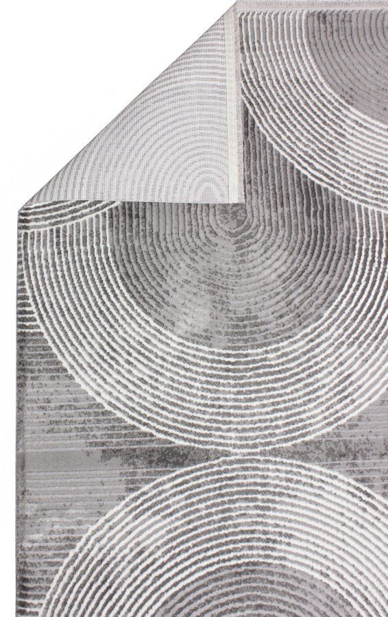 TEPPI Leo gulvtppe m. mnster, rektangulr - gr polypropylen/polyester (160x230)