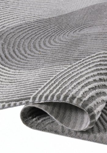 TEPPI Leo gulvtppe m. mnster, rektangulr - gr polypropylen/polyester (160x230)