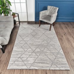 TEPPI Motto gulvt�ppe m. m�nster, rektangul�r - gr� polyester (160x230)