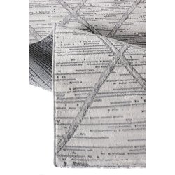 TEPPI Motto gulvt�ppe m. m�nster, rektangul�r - gr� polyester (160x230)