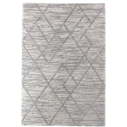 TEPPI Motto gulvt�ppe m. m�nster, rektangul�r - gr� polyester (160x230)