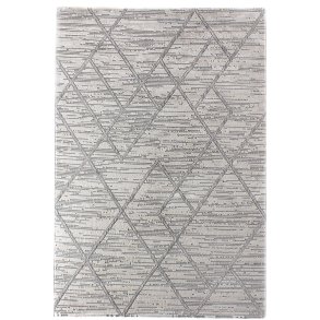 TEPPI Motto gulvt�ppe m. m�nster, rektangul�r - gr� polyester (160x230)