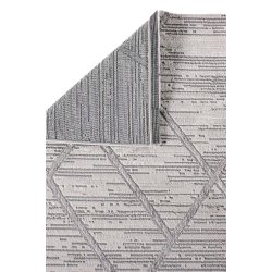 TEPPI Motto gulvt�ppe m. m�nster, rektangul�r - gr� polyester (160x230)