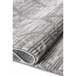 TEPPI Motto gulvt�ppe m. m�nster, rektangul�r - gr� polyester (160x230)