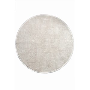 TEPPI Leo teppe med mnster, rundt - krem polypropylen/polyester (160)