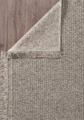 TEPPI Vlora gulvtppe m. frynser, rektangulr - gr polypropylen (200x290)