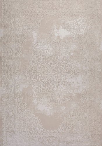 TEPPI Diva gulvtppe m. mnster, rektangulr - beige akryl (120x180)