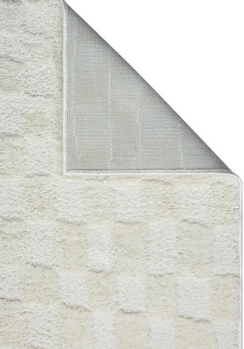 TEPPI Jung gulvtppe m. mnster, rektangulr - creme polyester (160x230)