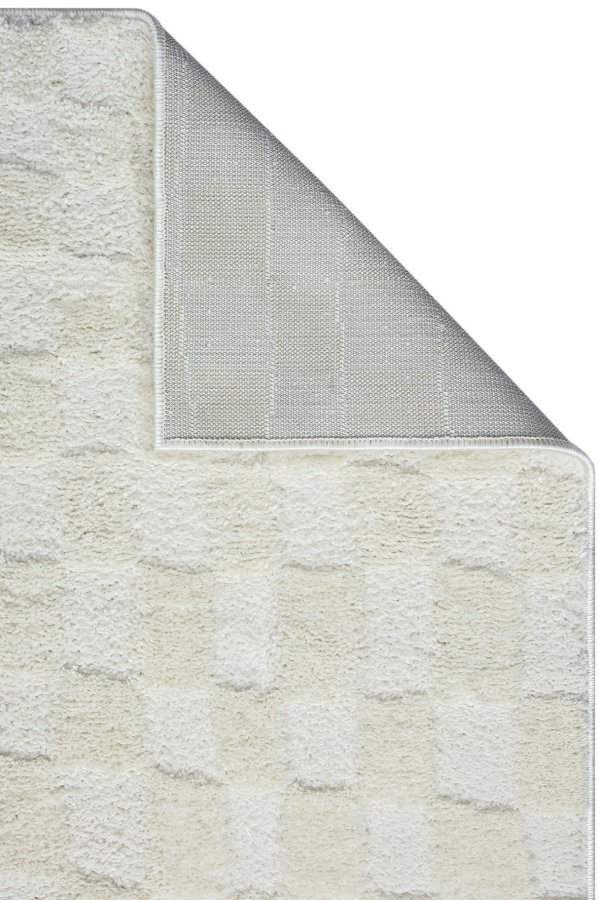 TEPPI Jung gulvtppe m. mnster, rektangulr - creme polyester (200x290)