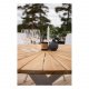 VENTURE DESIGN rundt Mexico hagebord - naturlig teak og hvit aluminium (140)