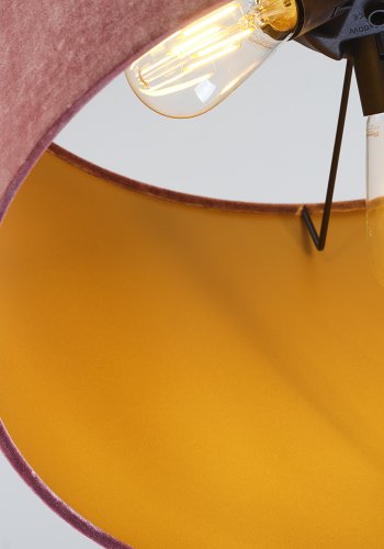 TK Tercino taklampe 200 - gull og burgunder stoff