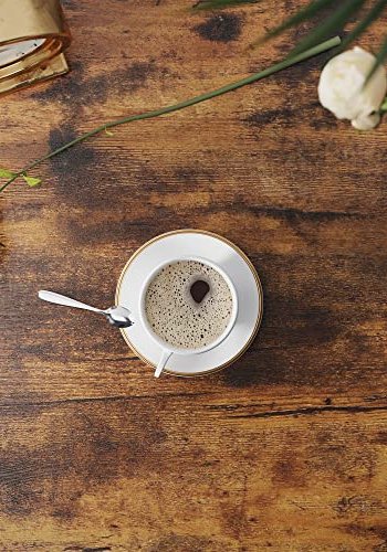 VASAGLE salongbord, rundt - brun sponplate og sort stl (88)