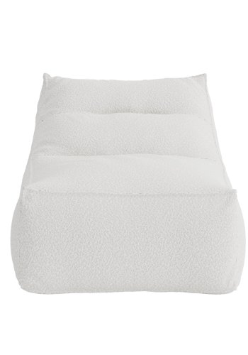 VENTURE HOME Redang Relaxbag-stoff - Hvitt Boucl&eacute;-stoff / 118*94*83