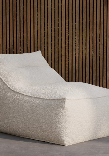 VENTURE HOME Redang Relaxbag-stoff - Hvitt Boucl&eacute;-stoff / 118*94*83