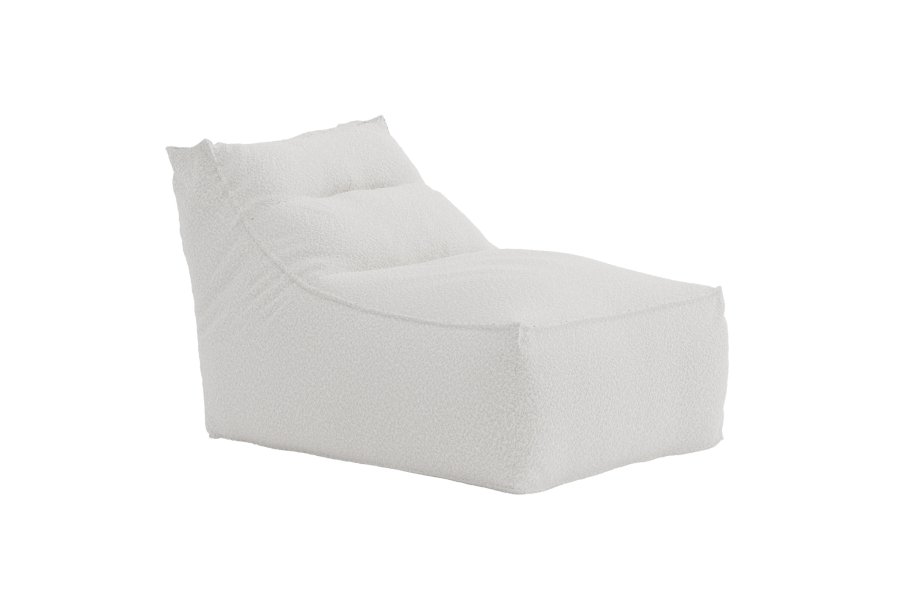 VENTURE HOME Redang Relaxbag-stoff - Hvitt Boucl&eacute;-stoff / 118*94*83