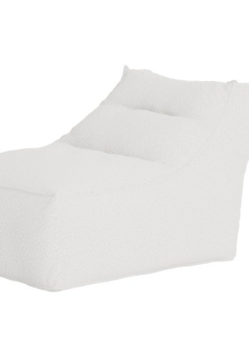 VENTURE HOME Redang Relaxbag-stoff - Hvitt Boucl&eacute;-stoff / 118*94*83