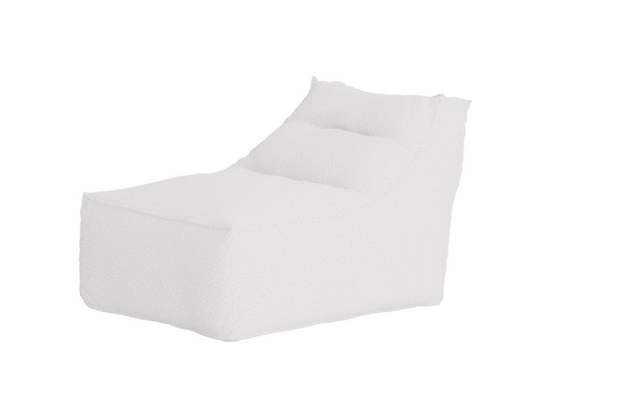 VENTURE HOME Redang Relaxbag-stoff - Hvitt Boucl&eacute;-stoff / 118*94*83