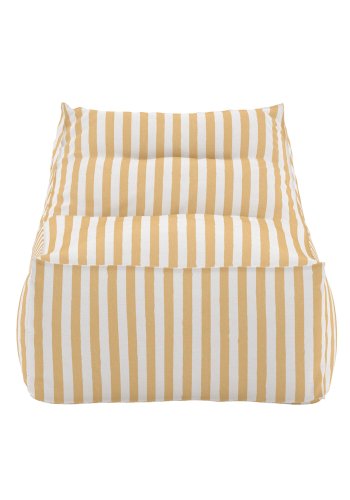 VENTURE HOME Redang Relaxbag Stoff - Hvit/Gulstripet / 118*94*83
