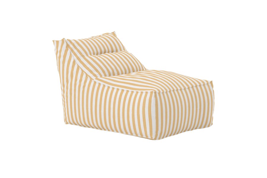 VENTURE HOME Redang Relaxbag Stoff - Hvit/Gulstripet / 118*94*83
