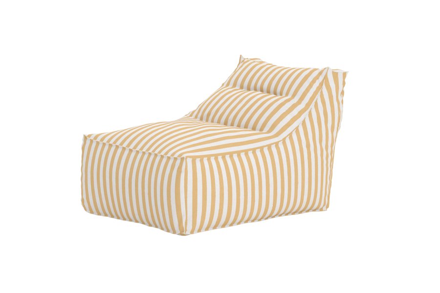 VENTURE HOME Redang Relaxbag Stoff - Hvit/Gulstripet / 118*94*83