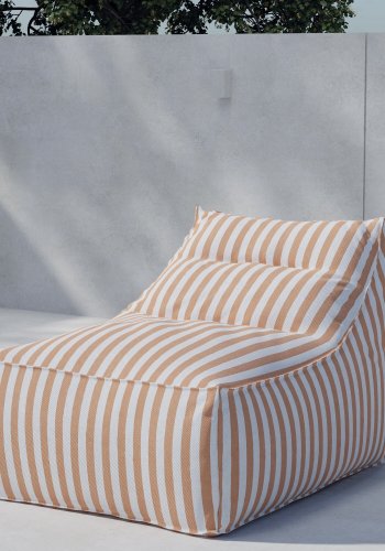 VENTURE HOME Redang Relaxbag Stoff - Hvit/ Ferskenstripete / 118*94*83