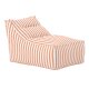 VENTURE HOME Redang Relaxbag Stoff - Hvit/ Ferskenstripete / 118*94*83
