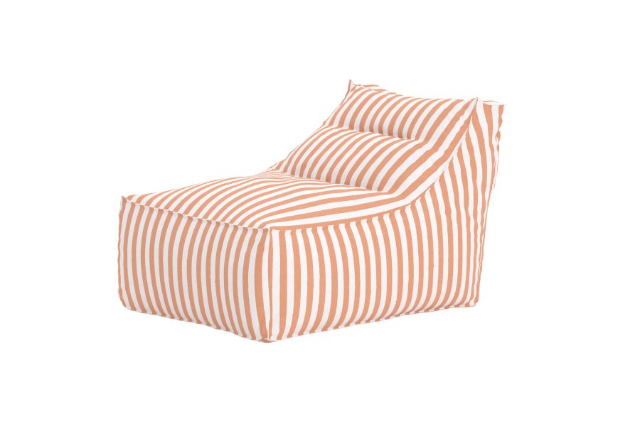 VENTURE HOME Redang Relaxbag Stoff - Hvit/ Ferskenstripete / 118*94*83