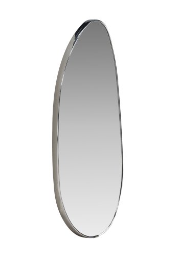 VENTURE DESIGN Borgholm Wandspiegel, organisch – Spiegelglas und silbernes Aluminium (55x30)