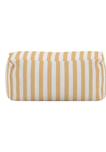 VENTURE HOME Redang Ottoman Stoff - Hvit/Gulstripet / 75*40*33