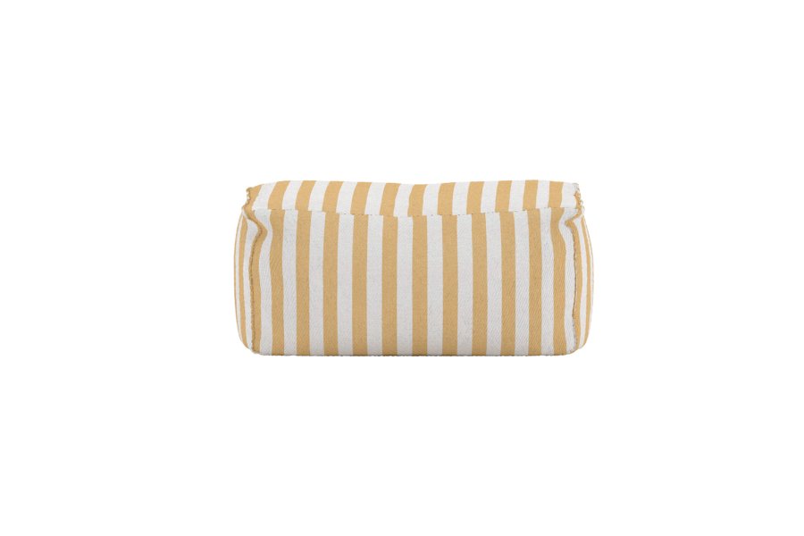VENTURE HOME Redang Ottoman Stoff - Hvit/Gulstripet / 75*40*33