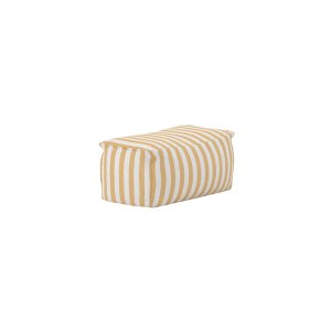 VENTURE HOME Redang Ottoman Stoff - Hvit/Gulstripet / 75*40*33