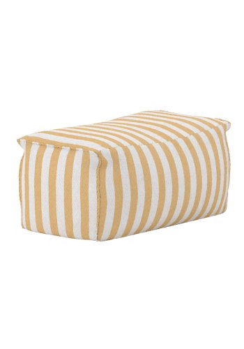 VENTURE HOME Redang Ottoman Stoff - Hvit/Gulstripet / 75*40*33