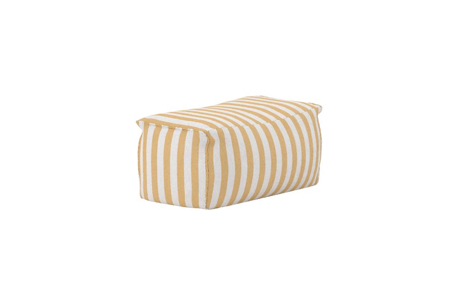 VENTURE HOME Redang Ottoman Stoff - Hvit/Gulstripet / 75*40*33