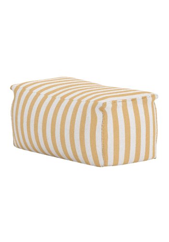 VENTURE HOME Redang Ottoman Stoff - Hvit/Gulstripet / 75*40*33