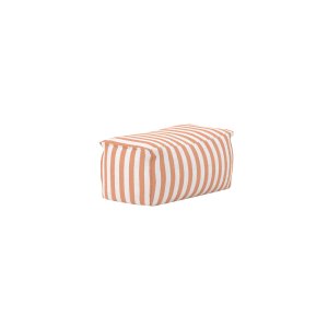 VENTURE HOME Redang Ottoman Stoff - Hvit/ Ferskenstripete / 75*40*33